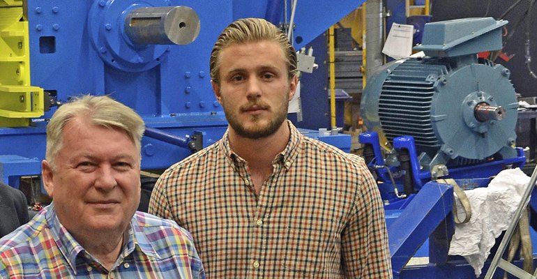 Lars Fransson tidigare vd för Franssons Recycling Machines och Erik Fransson kommer att fortsätta i verksamheten med den nya ägaren.