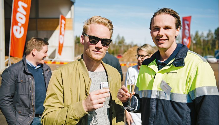 Tobias Björklund och Erik Svensson, båda E.ON Värme