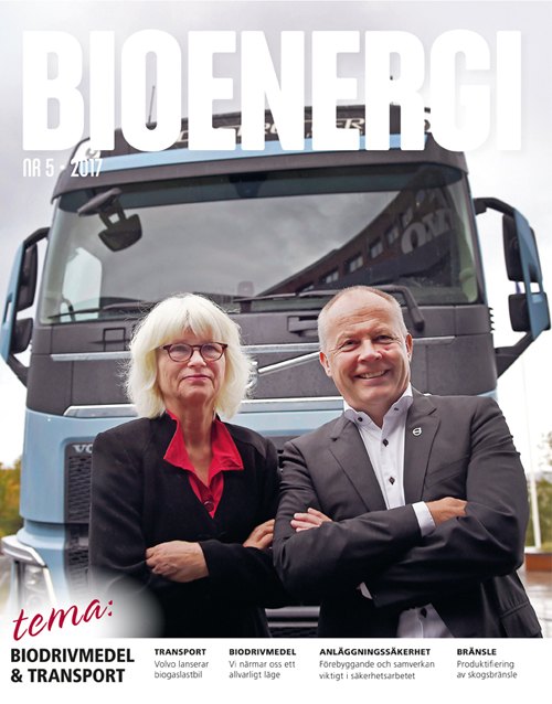 Karin Svensson Smith, ordförande i riksdagens trafikutskott och Claes Nilsson, vd för Volvo Lastvagnar.