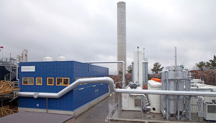 Scandinavian Biogas producerar biogas vid bland annat Henriksdal i Stockholm.