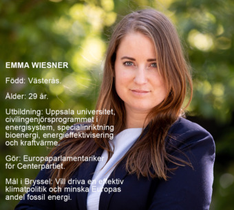 Svenska EU-parlamentarikern Emma Wiesner (C).