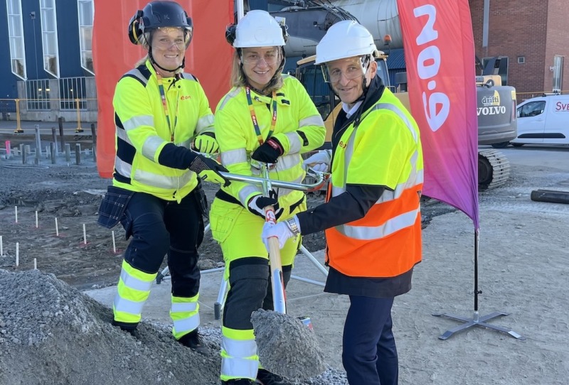 Första spadtaget för ny ackumulatortank i Örebro