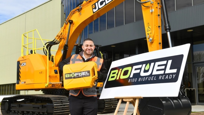 JCB introducerar B100-diesel som bränslealternativ för grävmaskiner